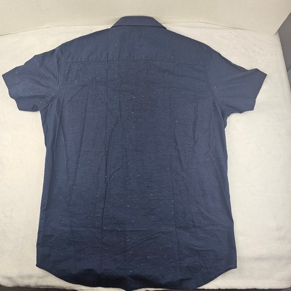 Travis Mathew Navy Blue Studebaker Short Sleeve Regular Shirt Mens Large - Picture 4 of 8